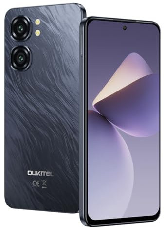 OUKITEL C58 Téléphone Portable Android 14, 16Go+128Go/TF 1To Smartphone Pas Cher, Écran 6.67 HD/90Hz, Batterie 5150mAh Smartphone débloqué 13MP+5MP, Double SIM 4G/NFC/Fingerprint/GPS, Noir