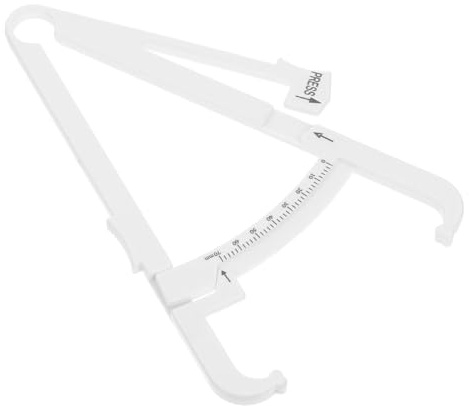 Calibrador de Grasa Corporal Plástico Blanco 0-70 Mm | Pinza de Medición Cutánea, Medición 0-70 Mm, Uso Manual, Lectura Fiable y Precisa Color Aleatorio
