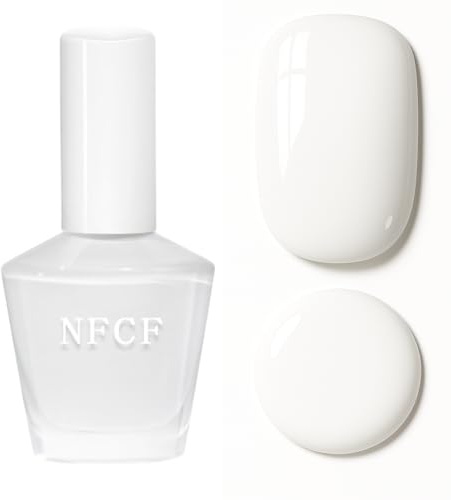 White Nail Polish - Pure White Nail Polish - Long Lasting Vegan Breathable Quick Dry Nail Varnish – Waterproof French Manicure Nail Varnish - Chip Resistant No UV Light Needed