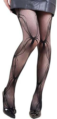 NOPKESV 1 Paar Spinnen Strumpfhose Netzstrümpfe Hose für Faschingskostüme Kostüm Zubehör für Karneval und Halloween