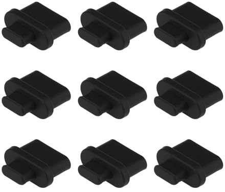 SG Store 30 tapas protectoras de silicona tipo C para teléfonos y tabletas con puerto tipo C, color negro