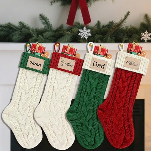 Lustige Weihnachtsstrümpfe, personalisierbar, 40,6 cm, Lasergravur, Name, Familie, Weihnachtsstrumpf für Urlaub, Weihnachten, Party, Familiendekoration