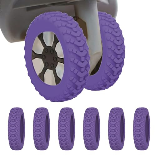 Set di 8 protezioni per ruote per bagagliaio, protezioni in silicone per | valigie, ruote silenziose, coperture per riduzione del rumore, adatte per ruote girevoli, facili da installare, portatili
