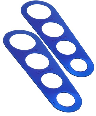 Cabilock 2 pièces Doseur Spaghetti Acier Inoxydable pour Portions Précises Ustensile Cuisine Compact et Facile Utilisation Guide Rapide pour Mesure Pâtes et Nouilles