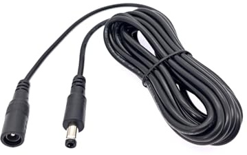 JZK 3M Cavo prolunga per alimentazione CCTV, cavo adattatore alimentazione 2.1mm x 5.5mm femmina a maschio 12V per Tapo C110, C210, C211, C320WS, C510W, TC70 telecamera, striscia luminosa a LED