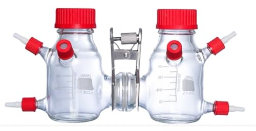 Scatola elettrochimica chimica microbica for reattore MEC da 1 pezzo - Tipo III, trasparente/marrone, tappo GL45, for uso di laboratorio(250ml)