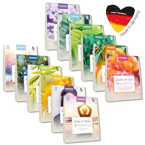 Sensena Aromabadekissen Big Mix 12 Stück Display – aromatischer Badezusatz fürs Vollbad, Wellness & Relax Bad, Kräuterbad, verschiedene Sorten, Geschenkset, Naturkosmetik, COSMOS zertifiziert (IONC)