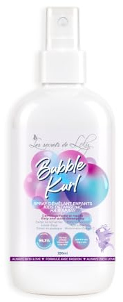 Les Secrets de Loly – Bubble Kurl – Spray démêlant enfant – Démêle rapidement sans alourdir – Cheveux bouclés, frisés et crépus (enfants) – +99% d'origine naturelle – 250 ml (New)