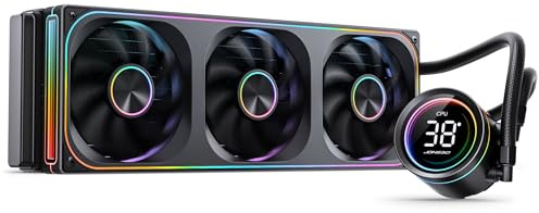 Jonsbo TH-360 AiO vattenkylning – svart | 360 mm CPU-vattenkylning med ARGB, LED-temperaturdisplay och enramsfläkt
