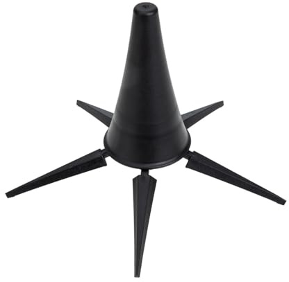 STOBAZA Supporto per Clarinetto Pieghevole Nero in Abs e Ferro Base a Cinque Gambe, Stabile e Portatile per Strumenti a Soffio