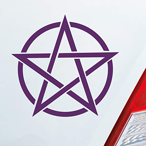 Hellweg Druckerei Pentagram Druidenfuß Gothic Hexe Stern Satan Auto Aufkleber Sticker Heckscheibenaufkleber