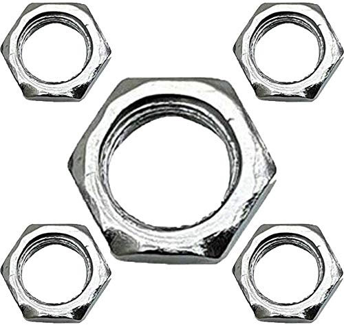 LEDSone Pack of Five M10 Threaded Studding Rod Nipple Tubes Electrical Lamp Socket Hollow for Chandelier, Ceiling Lights Lamps (3mm Nut)