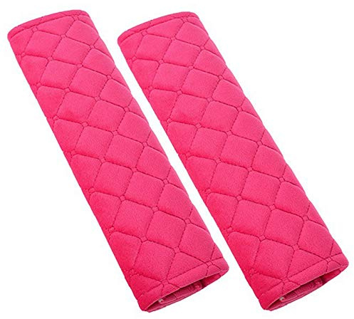 CHENGZI Universale Sicherheitsgurt-Komfortpolster, weiche Komfort-Sicherheitsgurt-Schultergurt-Bezüge (Rosa-A)