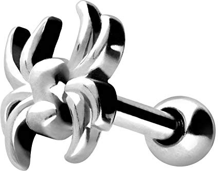 PIERCINGLINE Chirurgenstahl Ohrpiercing | Spinne | Piercing Ohr Stecker | Farbauswahl
