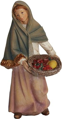 dekoprojekt Krippenfigur Magd mit Obstkorb