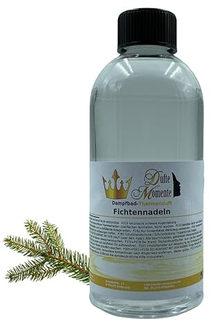 Dufte Momente Dampfbad Duftkonzentrat Fichtennadel 500ml – natürlicher Wellnessduft mit ätherischem Fichtennadelöl – für Dampfbäder, Verdampferanlagen & Dampfduschen – vegan, Made in Germany