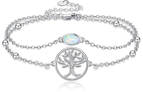 HUKKUN Bracciale da donna con albero della vita, in argento Sterling 925, con albero della vita, idea regalo per donna, Non conosciuto