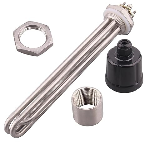 MSEURO Brewery Heater 220v/380V Electrical Water Heating Element SUS304 DN32 DN40 Immersion Heating Resistance 2KW/3KW/3750W/4.5KW/6KW Lucky (Size : Fittings-DN40, Color : 3750w)