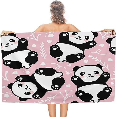 Strandtuch Cartoon-Tier-Panda Badetuch Strandlaken Handtücher 3D Druck Für Kinder Handtücher Microfaser Handtuch Für Fitness Reisen Sport Outdoor Yoga 150 X 200 cm -3L9U-U1C