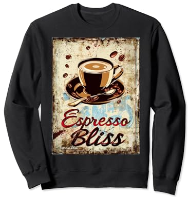Espresso Bliss Tasse rétro Barista pour amateur de café Sweatshirt