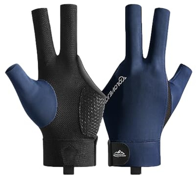 Wnddle Billard Handschuh, Snooker Handschuhe, Billiard Pool Cue Gloves, Verstellbare Poolhandschuhe, rutschfeste Poolhandschuhe, Geeignet für Pool-Spiele, Snooker