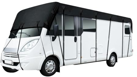 iDMRURvm Wohnwagen Abdeckung Wohnwagen Schutzhülle Wohnwagen Wohnmobil Schutzdach Dachschutzplane Abdeckung Schutzhülle 210D (6.5 x 3 m)