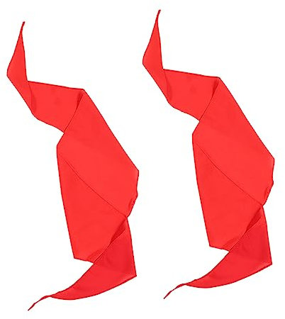 LALADEFIEE 2stücke Junge Mädchen Tanzschal Rot Dreieckstuch Für Aufführungen Leichte Atmungsaktive Und Strapazierfähige Choker-schals Für Mädchen Und Jugendliche Für Kreative