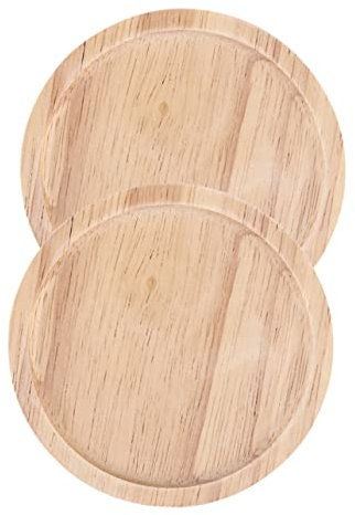 FUNOMOCYA Stabiles Holz 2er-Pack Wärmematten Für Tassen Holz-Tisch-wärmematten Für Teetassen Schlicht Und Elegant
