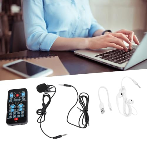 Voice Changer, Handheld Voice Changer Soundkarte mit 8 Soundeffekten, Multifunktionale Bluetooth Voice Disguiser, Portable Sound Modulator für PC Handy Laptop