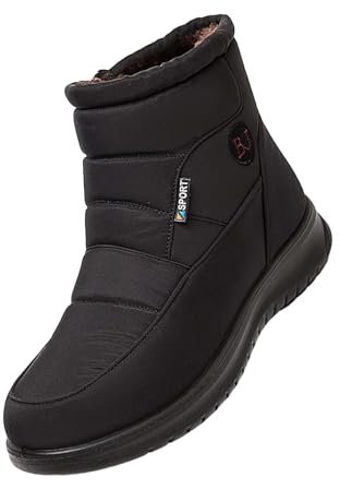 Stivali da Neve Donna Offerta Antiscivolo | Stivaletti Nero Donna Casual, Scarponi Imbottiti con Pelliccia, Scarponcino Caviglia da Camminata, Stivali Neve Donna Antivento, Snow Boots Outdoor