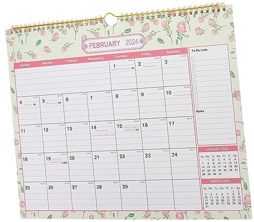 SHOWERORO Tearable Calendar Englisch Wandkalender Mit Blumenmotiv Praktischer Terminplaner Für Zuhause Und Büro Für Tägliche Nutzung Für Notizen Und Termine