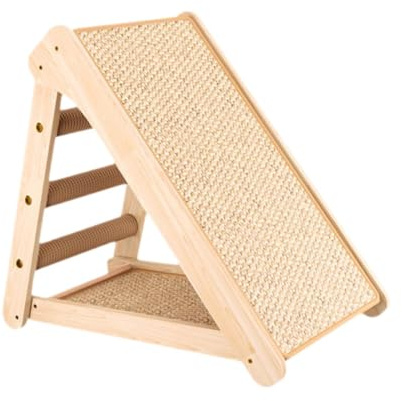 KESOTO Holz Kratzmöbel für Katzen mit Sisal, L