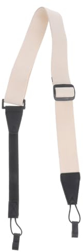 ibasenice Weißer Leichter Ukulelengurt mit Baumwollmaterial und Punch Free Verstellbarem Verschluss als Schultergurt für Ukulele Zubehör und Musiker