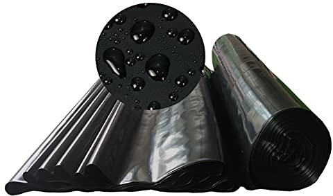 HDPE-Teichfolie, 0,5 mm dick, fisch- und pflanzenfreundlich, UV- und wetterbeständig, schwarze Schwimmteich-Membran, langlebig, Garten- und Teichzubehör (3 x 4 m)