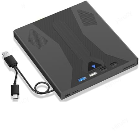 Qusedwey Grabadora de BLU-Ray Externa, Compatible con Discos de 100 GB, USB 3.0 y Reproductor de DVD/CD/BD Tipo C, Unidad Óptica BLU-Ray 3D para Portátil.