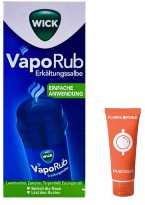 WICK VapoRub Erkältungssalbe 1x 35 g I Handlicher Stick für gezieltes Auftragen I wohltuende Dämpfe bis 8 Stunden I angenehm bei Husten, Schnupfen & Heiserkeit I Spar-Set plus Pharma Perle give-away
