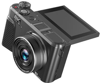 YIZITU Appareil Photo Numérique 8K Zoom 18X Caméscope Vidéo Caméra D'enregistrement Webcam WiFi Vidéo en Extérieur