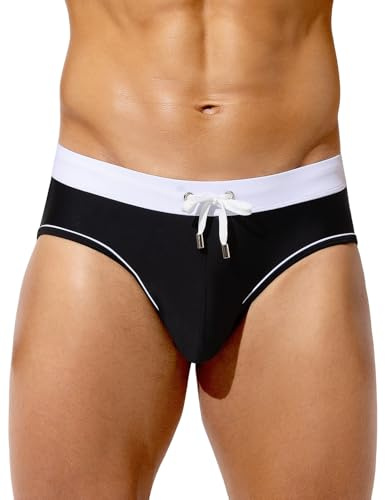 Arjen Kroos Bañador Slip Hombre Bañador Natacion Hombre Secado Rápido Bañador de Natación Slip con Cordón Ajustable Traje de Baño Deportivo para Playa Piscina
