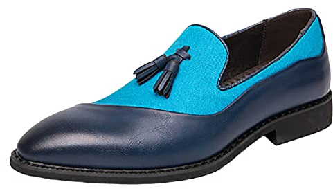 Slipper & Mocassini da uomo, Loafer da uomo, scarpe da tuta, mokkasin, scarpe leggere, Moccasins Penny Loafer Flat Shoes, scarpe da lavoro, scarpe basse, blu 45