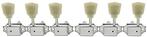 Musiclily Pro R15J-01 3R3L 15:1 Vintage Gitarren Mechaniken Tuners Chrom | Keystone Button,für LP Style E-Gitarre/Akustikgitarre