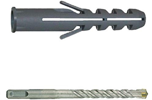 Universaldübel BEST - K mit Kragen Ø 14x70 mm | 500 Stück Dübel aus 100% NYLON + 1 Hammerbohrer 14x260/200 | Made in Germany