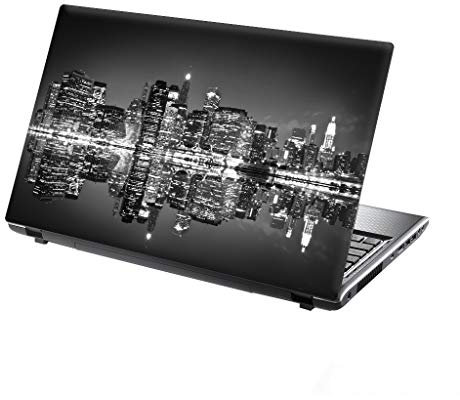 TaylorHe Folie Sticker Skin Vinyl Aufkleber mit bunten Mustern für 13-14 Zoll (34cm x 23,5cm) Laptop Skin nächtliche Stadtbild