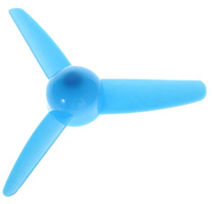 Kofun Hélice À Trois Pales, 1 Pièce Éolienne Jouet en Plastique À Trois Pales en Plastique Accessoires Hélice Diamètre De l'arbre 2Mm Bleu