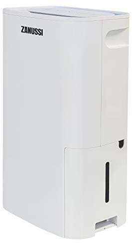 Zanussi 18L Dehumidifier, Low Energy ZDH1802, 30-45m² room size, Timer, 2 Fan Speeds, Turbo and Dry mode, Continuous Drain, Auto Defrost, LED Display, Laundry Drying, Air Treatment, White