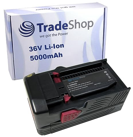 Trade-Shop Li-Ion Akku, 36V / 5000mAh für Hilti TE6A TE-6A TE7A TE-7A Bohrhammer Schlagbohrmaschine Akkuschrauber Bohrmaschine ersetzt B36 B36V