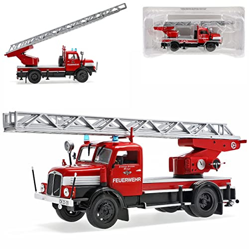 Ixo IFA S4000 Drehleiter DL25 Feuerwehr DDR 1958-1967 1/43 Modell Auto