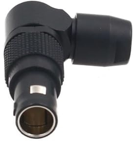 HangTon Nero 0B FSG 2 Pin 90 Gradi Connettore Rotato Regolabile Angolo Retto Maschio Spina Circolare Push Pull Compatibile per Lemo