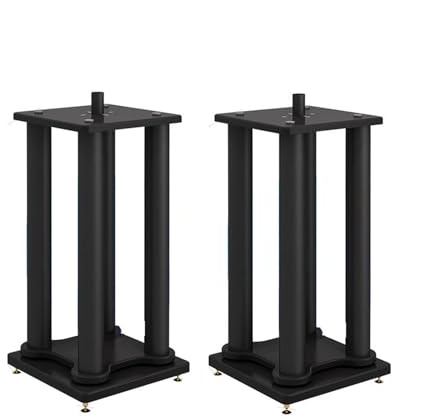 Lautsprecher-Ständer Professionelle 10-Zoll-12-Zoll-Lautsprecherhalterung Bodenbühne Metallbodentablett Rack Stoßdämpfender Soundständer Boxenständer(B,70CM)