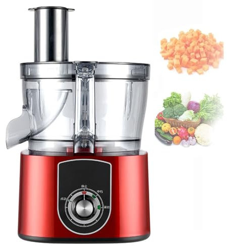 LYFDPN Tritatutto Elettrico per Verdure 2 in 1, Taglierina Multifunzionale Affettatrice Dicer Macchina per Tritatutto per Cipolle Affettatrice di Patate (Red)