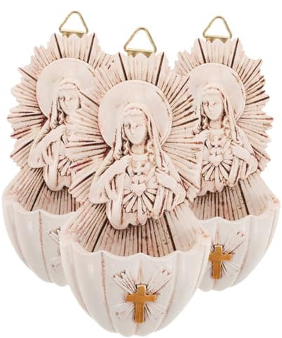 VOSAREA 3pezzi Pz Sacra Resina Per Santa Decorazione Religiosa Da Muro Per Ingressi Per e Cresima Per Nuove